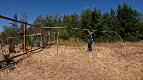 DIY Hoop Greenhouse Part 1