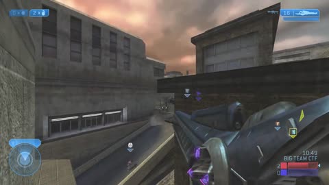 Halo 2 Classic Big Team - Big Team CTF on District Multiplayer Gameplay