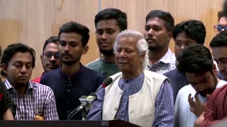 Emotional Yunus returns to lead interim Bangladesh government