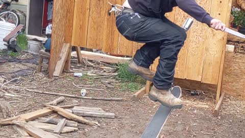 Pop-Shove-It Soda Can Knife Throw Trick Shot