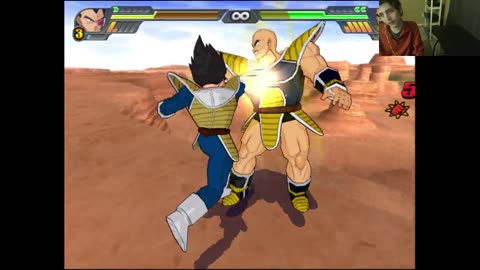 Dragon Ball Z Budokai Tenkaichi 3 Battle #116 With Live Commentary - Nappa VS Vegeta