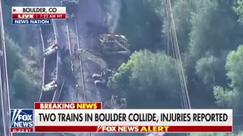 BREAKING - Two trains collided in a shocking head-on crash in Boulder, Colorado