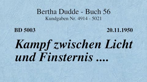 BD 5003 - KAMPF ZWISCHEN LICHT UND FINSTERNIS ....