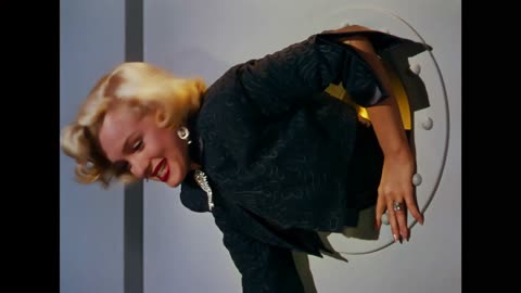 Marilyn Monroe Gentlemen Prefer Blondes 1953 When Love Goes Wrong, Nothing Goes Right remastered 4k