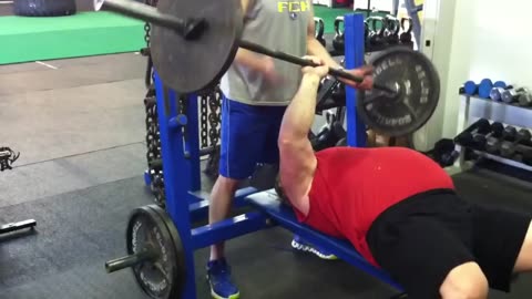 135 Pound one arm bench press