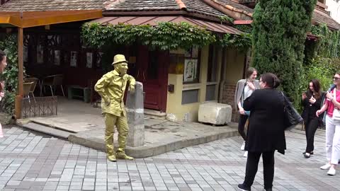 Human Statue Prank