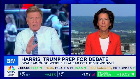 Harris surrogate Gina Raimondo: "She's been crystal clear!" CNBC: "She hasn't talked to the press