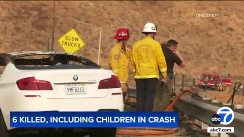 6 killed, including kids, in chain-reaction crash in Riverside County