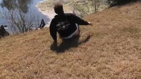 Guy attempts front flip lands on his head