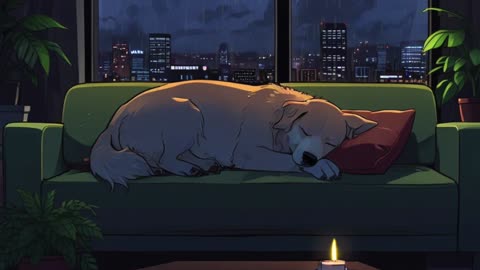 Rainy Night 🌧🐶 - lofi | calming | relaxing | stress relief | study music