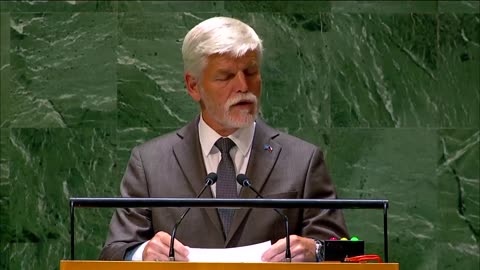 Czech republic percident address United nation debet-78 session