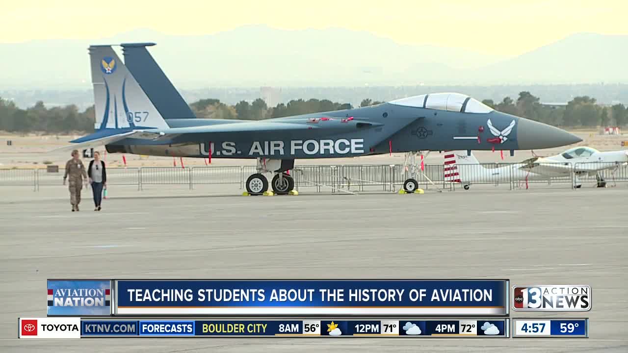 Teaching students about the history of aviation