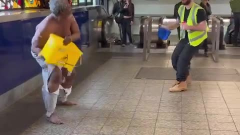 Bum's Revenge on the Subway! 😂 #StreetComedy #NYC #FunnyShorts #LOL