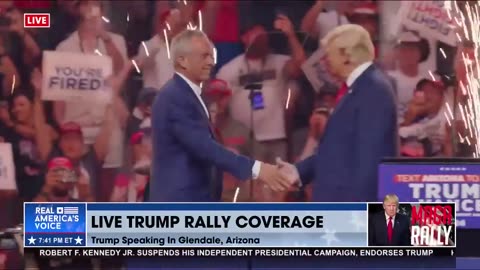 The Moment President Trump Introduces JFK Jr Onto Stage