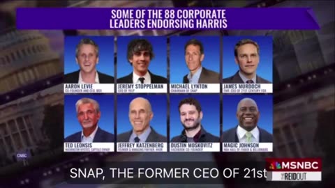 Joy Reid about 88 corporate leaders supporting Kamala