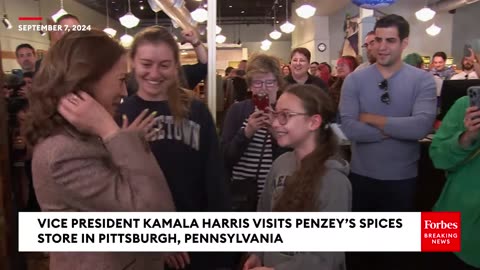 Kamala Harris Visits Spice Store In Pittsburgh, Pennsylvania While Preparing For Debate