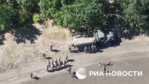 A Russian Marine Brigade captured a group of 19 Ukrainian soldiers from the 22nd Brigade in Kursk