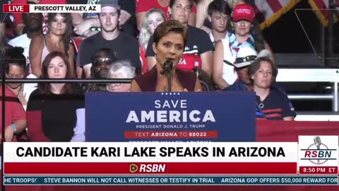 Kari Lake at Trump Rally in AZ.