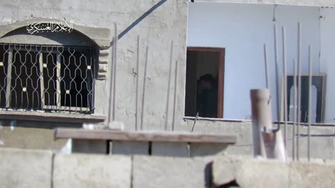 A building in which a Zionist force was barricaded was targeted with two TBG shells