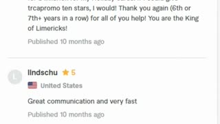 Reviews of My Services on Fiverr.com