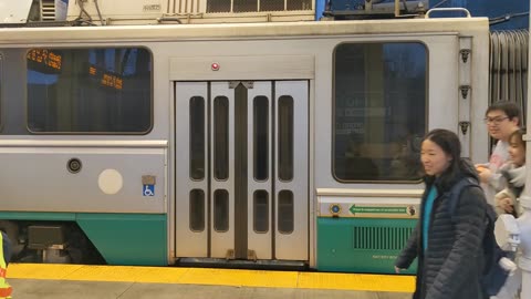 Riding the MBTA Green Line on an express route! From North Station to Medford-Tufts