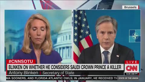 Dana Bash Asks Sec. Antony Blinken If Mohammed Bin Salman Is 'A Killer'