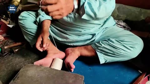 Totally Handmade Making Leather Peshawari Chappal Process