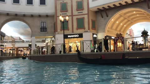 Gondola Ride Beautiful Water Serene Las Vegas Venetian ride Replica Qatar