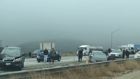 Fogged up and Clogged up on California Freeway