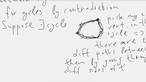 Unique paths between vertices in a tree (graph theory)