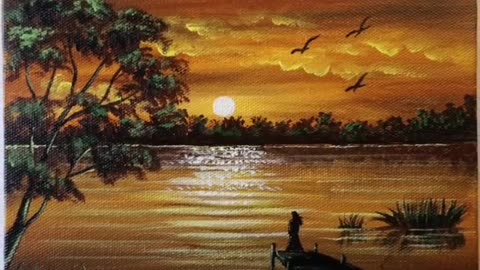 Canvas Sunset painting