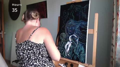 Timelapse of acrylic painting