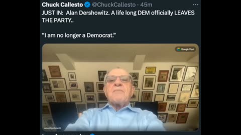 Professor Alan Dershowitz Bolts The Democrat Party