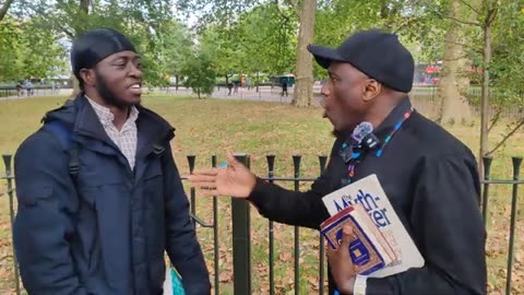 Lamin tries and fails to scrutinise a Christian visitors beliefs