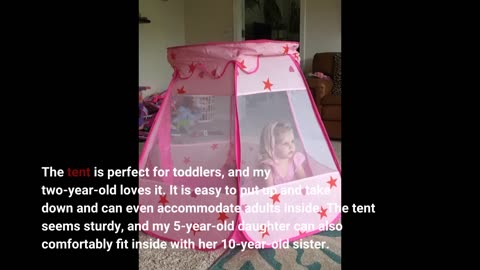 Skim Ratings: KIDAMI Princess Pop Up Tent with Star Lights for 1 2 3 Year Old Girls Birthday Gi...