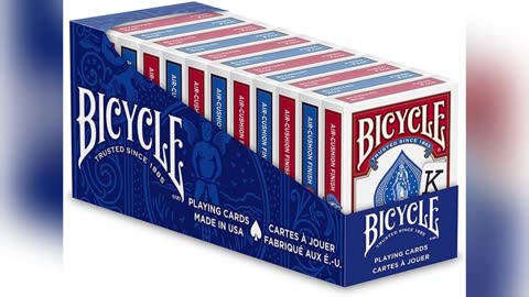 Bicycle Playing Cards, Jumbo Index, 12 Pack,Red & Blue