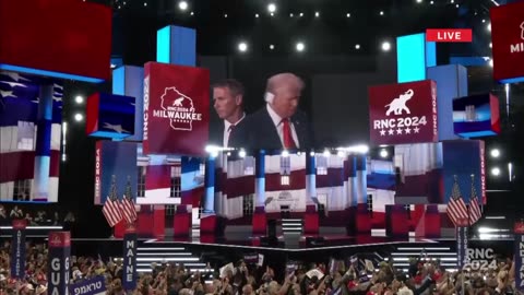 Trump is visibly emotional at his first public appearance at the RNC since the Assassination Atempt