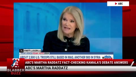 ABC's Martha Raddatz Fact-Checking Kamala's Debate Answers