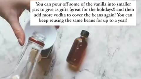 Homemade vanilla extract