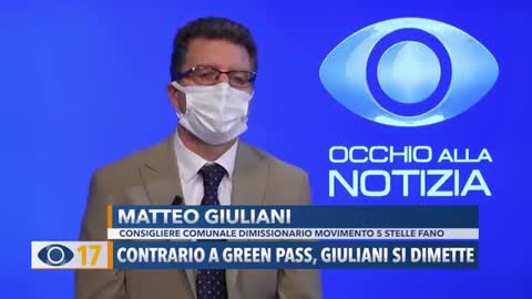 Avv. Giuliani , contrario al Green Pass, si dimette da consigliere comunale