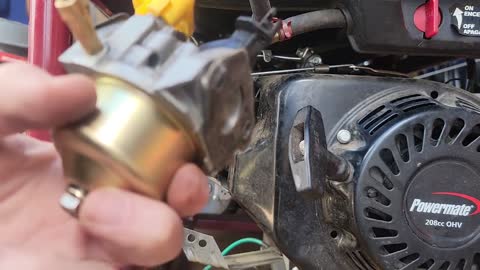 Remove carburetor, Powermate generator