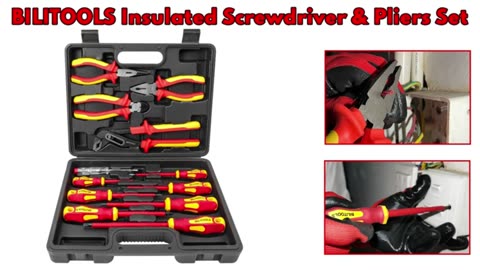 BILITOOLS Insulated Screwdriver & Pliers Set, 1000V Electrical Tools