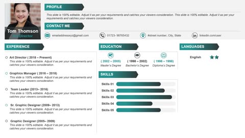 Creative Resume PowerPoint Visual Presentation