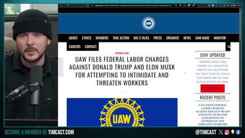 Elon Musk & Trump SUED By UAW For X Spaces Where Trump Says If Workers Go On Strike YOURE ALL GONE