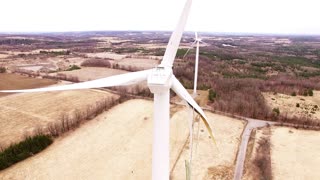 Drone footage captures shocking wind turbine damage after propeller explodes