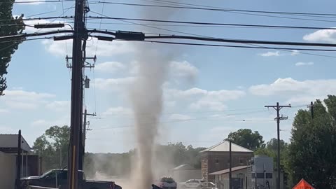 Fast Dustnado In Baird, Texas