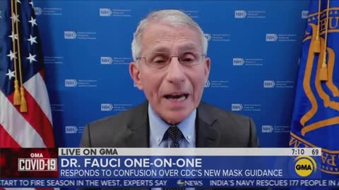 Fauci admits that indoor masks were about imagery