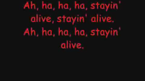 Stayin' Alive - Bee Gees (lyrics)