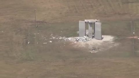 Georgia's evil [Guidestones] Damaged - Now Demolished - Satisfying to watch