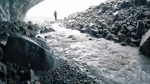 I found a new ice cave in the alaska mountains